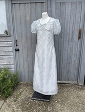 Vintage 1960s 1970s Handmade Ladies A Line Regency Style Dress Bridgerton 