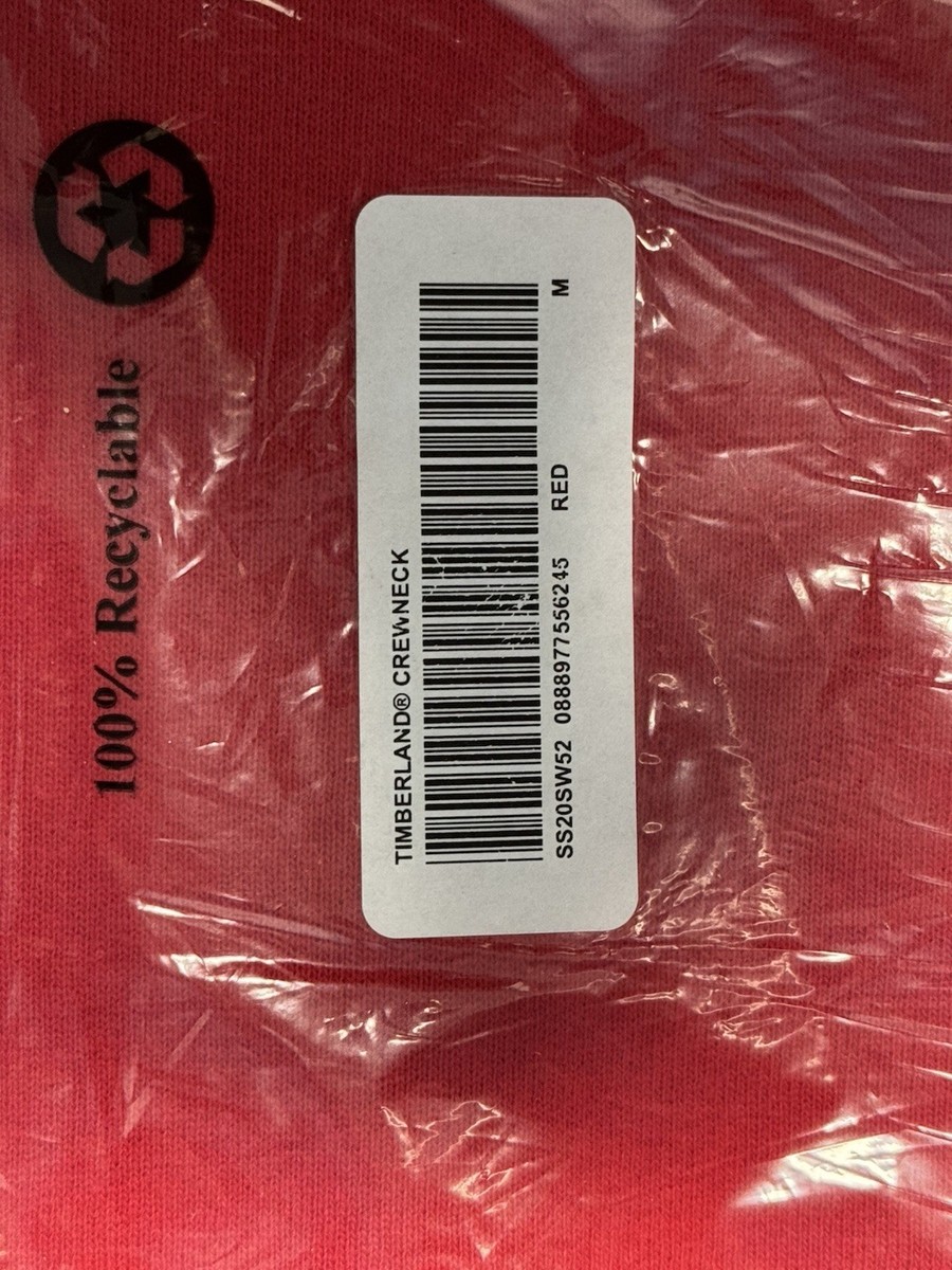 NWT Supreme Timberland Red Logo Embroidered Crewneck Sweatshirt M
