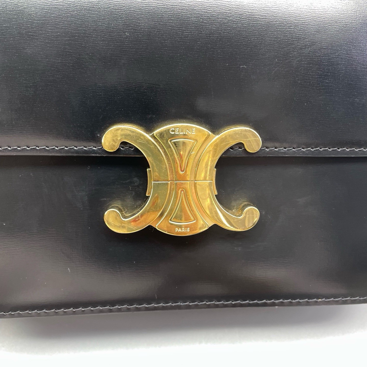 Authentic Celine Triomphe Medium Shoulder Bag – B… - image 3