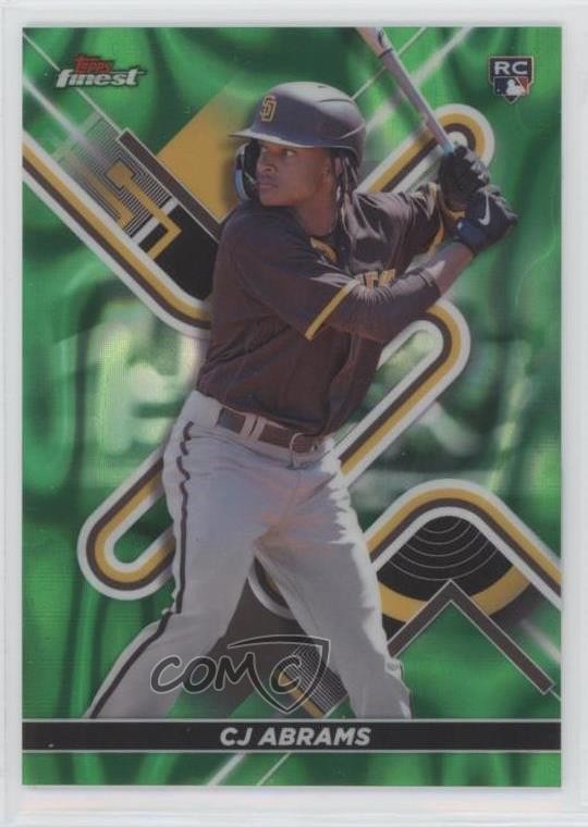 2022 Topps Finest Green Lava Refractor 17/99 CJ Abrams #39 Rookie RC 7c5