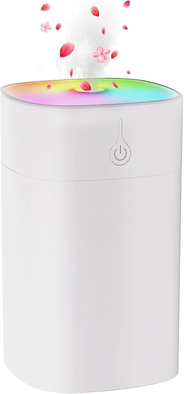 Humidifiers for Bedroom, Personal Desktop Plant Humidifier Indoor 400ML White