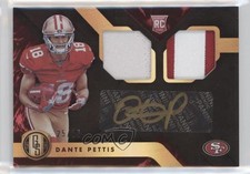 2018 Gold Standard Rookie Jersey Double Prime Rose 25/25 Dante Pettis Auto 9su