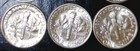 1954 pds BU+ / CH BU Roosevelt SILVER Dime FLASHY 3 Coin LOT from Orig Rolls  NR — photo 2
