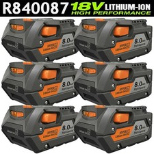 PACK For Ridgid R840087 8.0Ah Lithium Battery Rigid 18Volt R840085 Power Tools