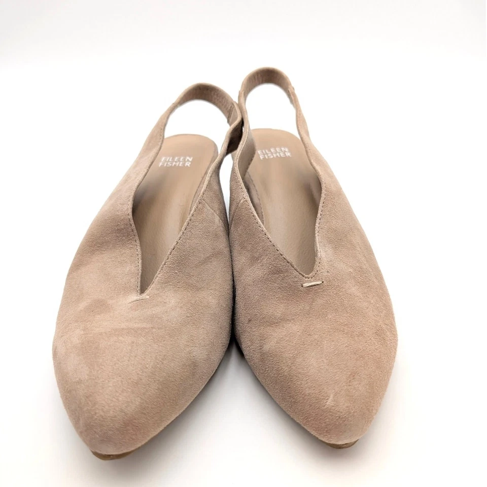 Eileen Fisher Hena 露跟粗跟高跟鞋女式地球尺寸 US10 EU41 — 第 2/4 张图片