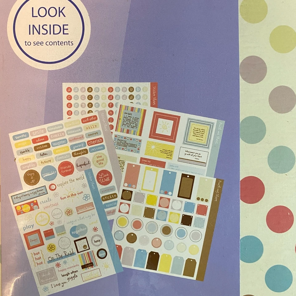 Kit de álbum de recortes JoAnn Scrap Essentials 12x12 sin ácido nuevo post encuadernado Foto 3 de 4