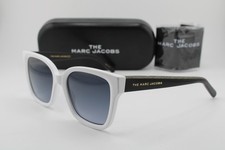 NEW THE MARC JACOBS 458/S CCP9O WHITE BLACK GOLD AUTHENTIC SUNGLASSES 53-19