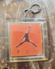Nike Air Jordan Jumpman Shoe Hang Tag Keychain with Chain ORANGE - Read