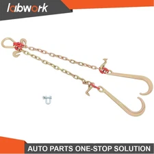 Labwork 5/16"×2' G80 Double Limb Hook Chain 9260lb W/ 15" J T Hook Grapple Hook