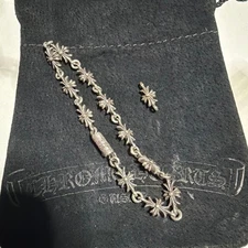 Chrome Hearts Tiny E Charm Connector Silver Used Fits 11-13 Links