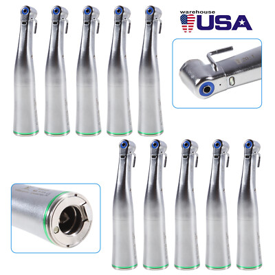 10*Dental Implant 20:1 Reduction Contra Angle Handpiece Fiber Optic LED Optic ns