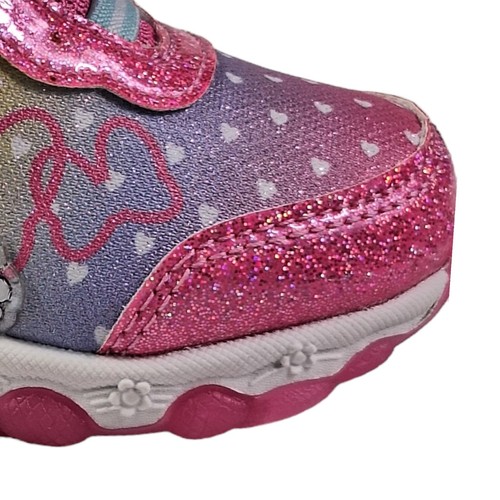 Minnie shoes for girls sneakers with LED light without laces Pink Size 7 (15 cm) - Picture 13 of 24