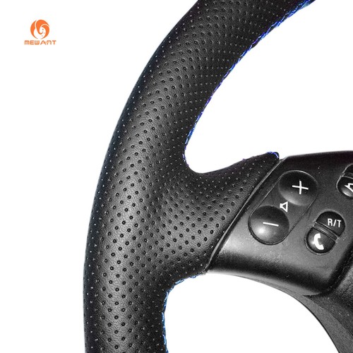 Cubierta de volante de cuero negro cosida a mano para BMW Serie 3 E36 E36/5 E46/5 - Imagen 4 de 9