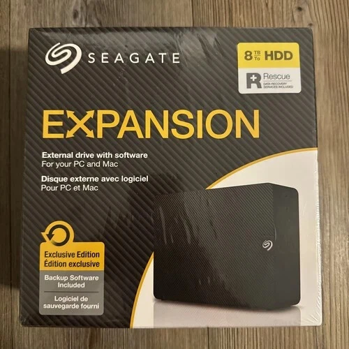✅NEW 8TB SEAGATE Expansion External Hard Drive HDD USB 3.0 compatible w/PC & MAC