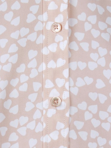 Equipment Reese Clean Silk Heart-Print Blouse Nude/Bright White S Nwt $268 - Picture 5 of 8