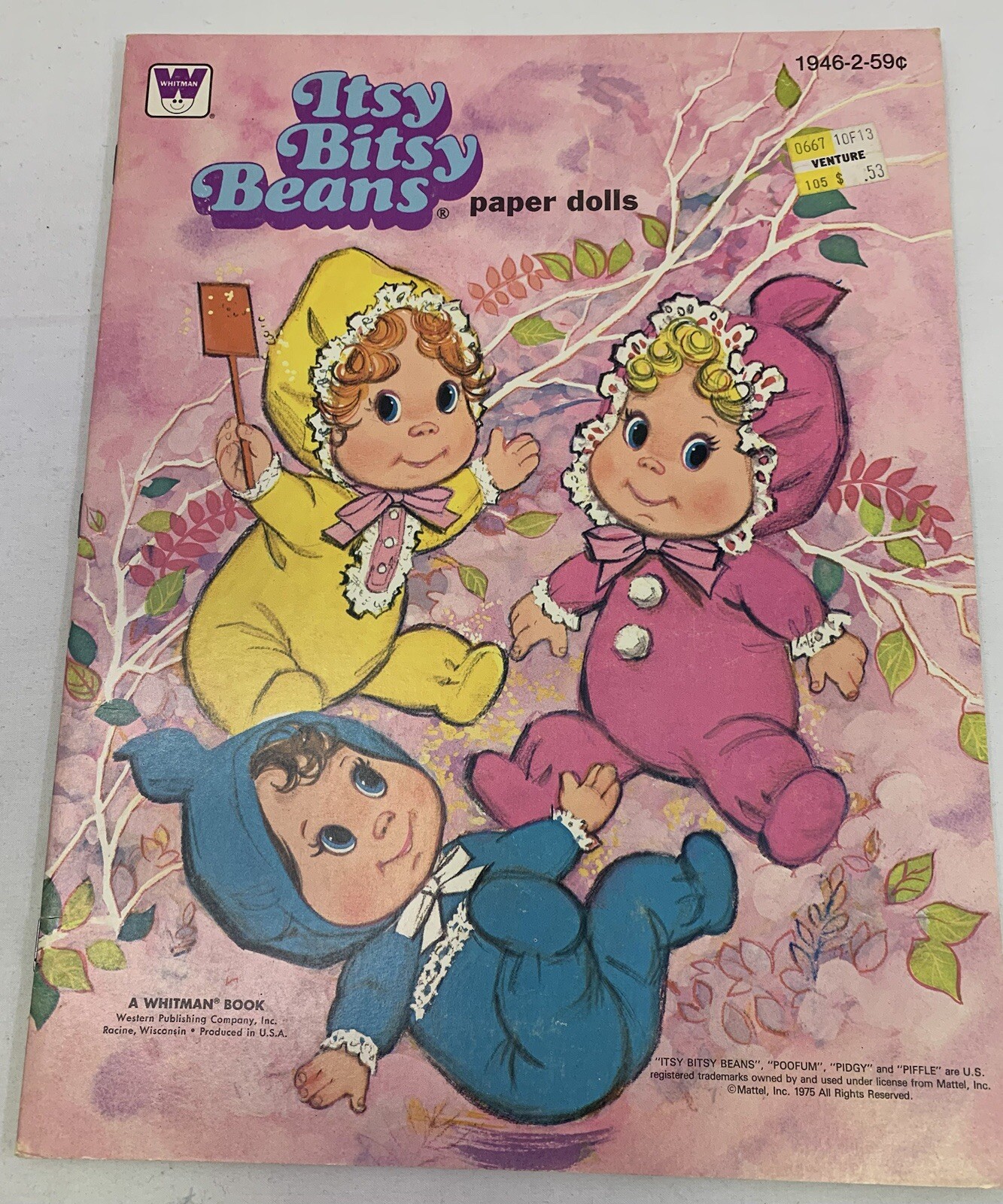 Itsy Bitsy Beans Paper Doll Book Mattel Vintage 1975 Whitman
