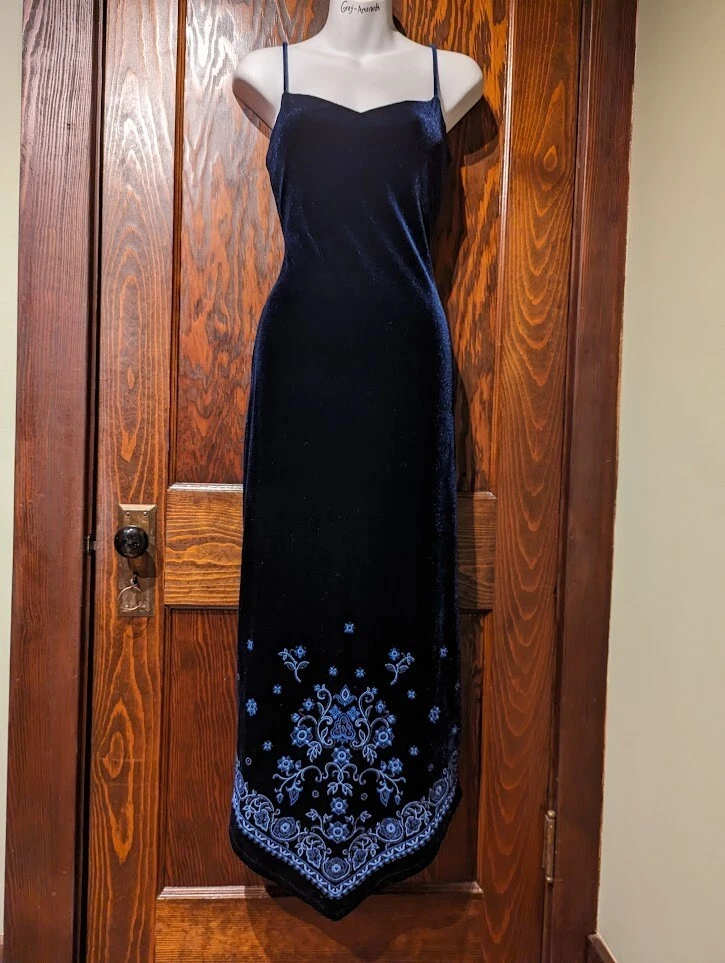 Midnight blue store velvet gown