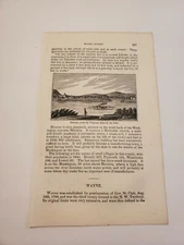 Harmar from the Virginia Shore of the Ohio c. 1850 Engraving