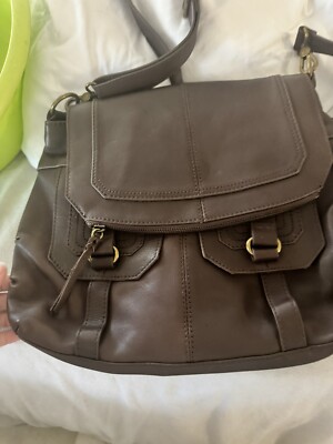 The Sak Pebbled Leather Deena Flap Hobo Crossbody Purse Shoulder
