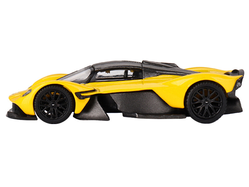 ASTON MARTIN VALKYRIE SUNBURST YELLOW 1/64 DIECAST MODEL CAR BY MINI GT MGT00744