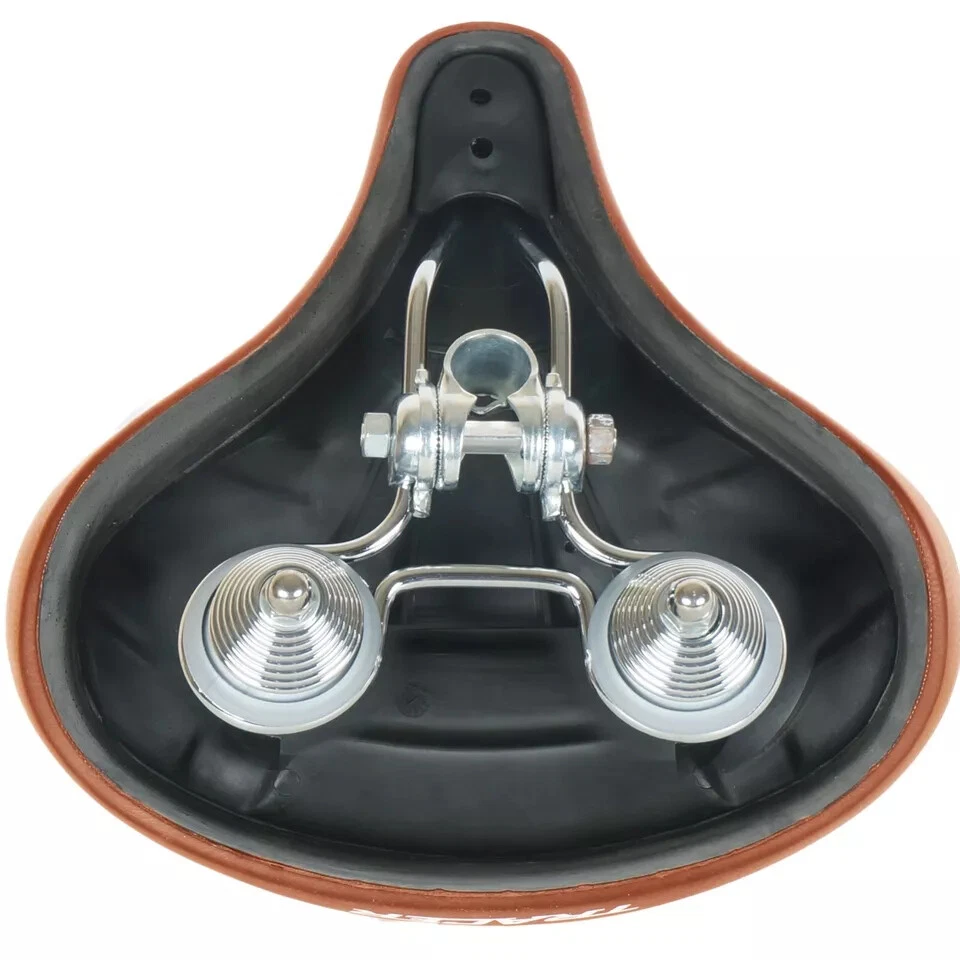 Cojín de doble resorte de gran tamaño cómodo cojín asiento de bicicleta de crucero extra ancho Foto 3 de 4