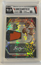 2018 Panini Spectra Baker Mayfield Aspiring RPA Neon Black 06/10 HGA 9 Jersey #
