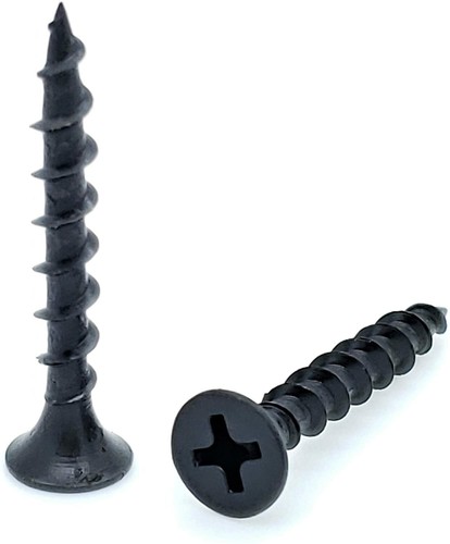 Phillips Bugle Head (3/4"" - 6"") muro a secco grossolano fosfato nero / viti in legno - Foto 22 di 43