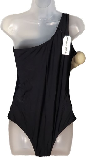 Sporelike One-Shoulder One Piece Black Swimsuit XL Lined Removable Padding - Picture 6 of 7