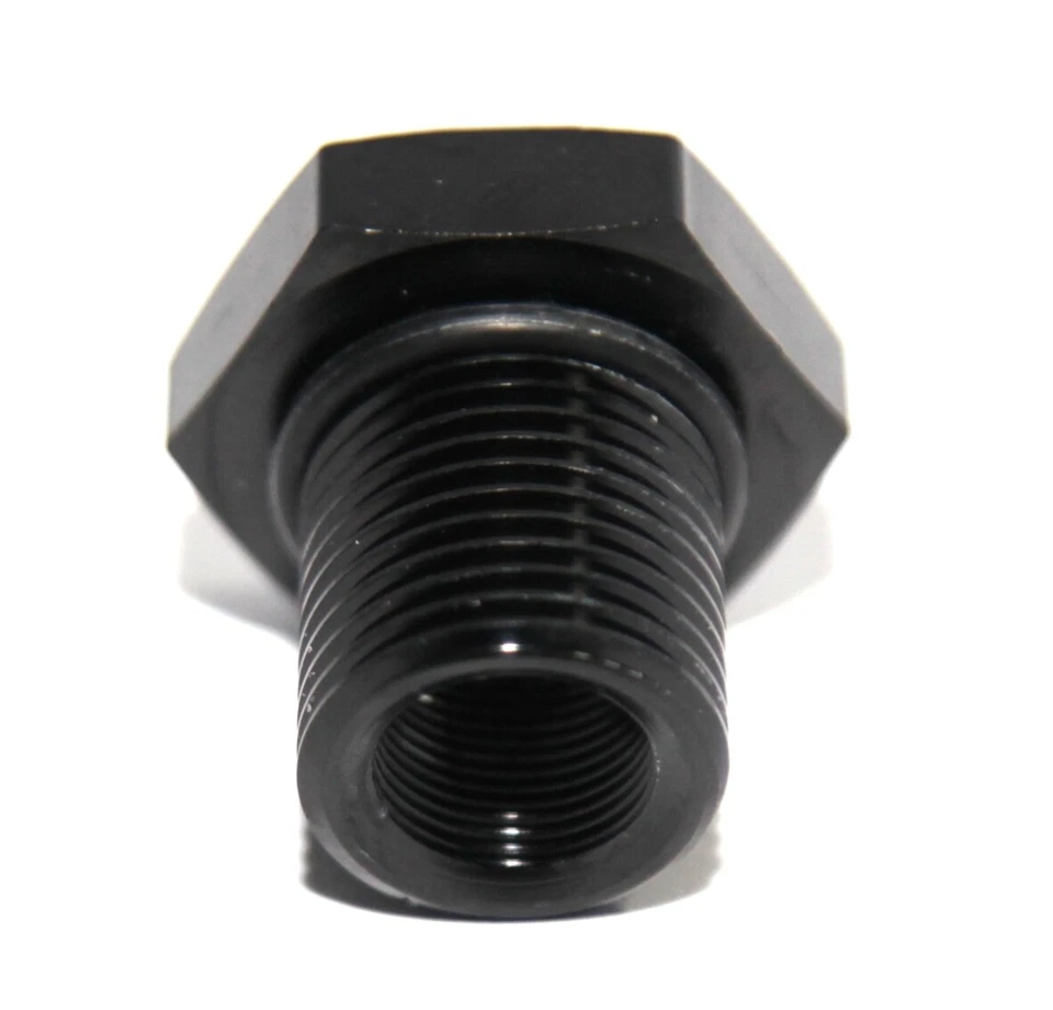 1/2-28 to 3/4-16 Automotive Threaded Oil Filter Adapter T6061 Anodized Aluminum - Image 3 of 4
