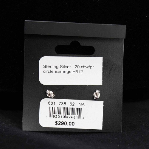 Little Circle Diamond Stud Earring, MSRP $290.00 - Picture 4 of 4