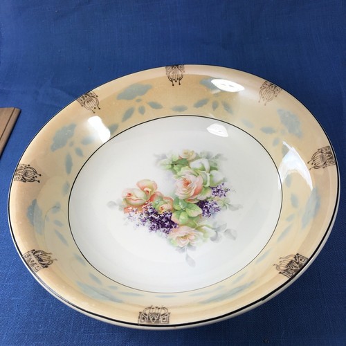 Crown Potteries Co of Evansville Ind Serving Bowl 9.25” Made 6/26 - Picture 5 of 12