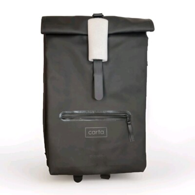 Rains Rolltop Rucksack - Unisex Black OS BNWT Camping Office Hiking Backpack