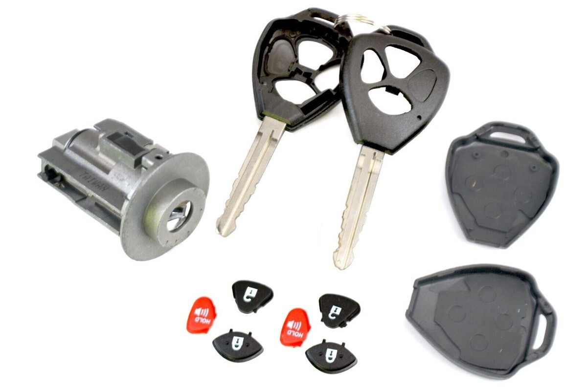 PT Auto Warehouse Ignition Lock Cylinder Key fit 2006 to 2008 Toyota Rav4