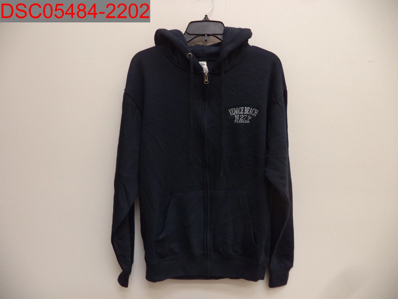 Pacific & Co. Adult Navy Venice Beach Florida Full Zip Hoodie, S 842881019883