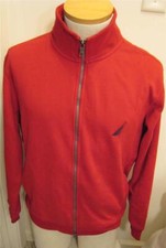 NEW Nautica Mens Red Sweatshirt Size L Large Full Zip NWT