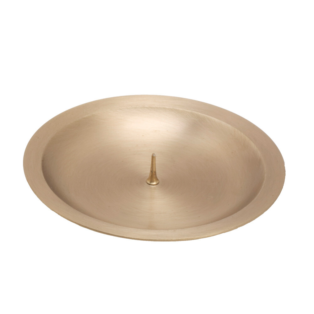 Ø10cm Kerzenteller Messing Dorn 1cm Kerzenständer Kerzenhalter Taufe 2812