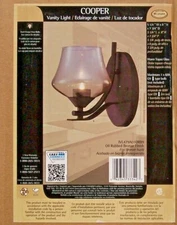 NEW Canarm Copper1 Light Oil Rub Bronze Wall Vanity Light Seven Available SALE