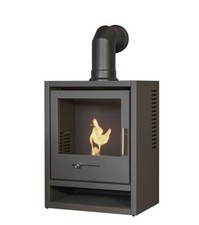 BIO ETHANOL FUEL STOVE CHARCOAL BLACK  STOVE SOLO 1 with PIPE No chimney needed