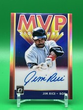 2019 Panini Donruss Optic - Jim Rice - MVP Signatures Prizm Red #/25 - Red Sox