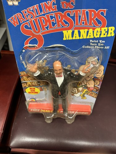 WWF LJN Wrestling Superstars Mean Gene Okerlund Figure MOC WWE READ NEW! - Picture 2 of 5