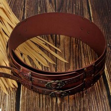 Viking Wide Belt Knight Belt Cosplay Parties Embossed Rivet Halloween Cosplay
