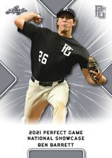 10-Count Lot Ben Barrett 2021 Leaf Perfect Game NIKE All-American Rookies