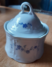 Zuckertopf mit  Deckel JULIA Seltmann Weiden blaue Blütengirlande  Porzellan