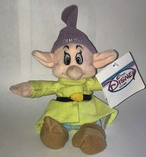 Snow White  Seven 7 Dwarfs Dopey Dwarf Plush bean bag toy DISNEY STORE NWT