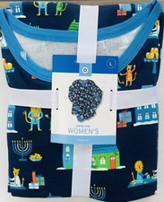 Hanukkah Holidays Family Sleep 2 Piece PJ  s Set Large Size Adult