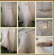 alfred angelo wedding dress Unaltered Size 10 With Veil