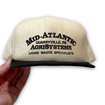 Vintage Trucker Hat Mid Atlantic Agrisystems Pennsylvania Cap USA Snapback Made