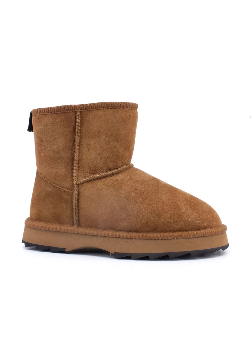 Emu Sharky Mini Ankle Boot Hair Woman Chesnut W12434