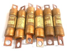 BUSSMANN COOPER, TRON RECTIFIER FUSE, KAC-10 , 10 AMPS, 600 VAC, LOT OF 6
