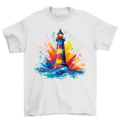 Leuchtturm Paint Drip Design T-Shirt - lustig und erhellend! Lustiges T-Shirt, Un